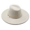 Suede Fedora Hats for Women 9.5cm Wide Brim Panama Western Cowboy Hat Gold Circle Men Autumn Winter Jazz Church Sombrero Caps