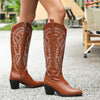 2023 Hot Sale Women's Vintage Embroidery Cowgirls Western Boots Shoes Plus Size Retro Concert Cowboy Over The Knee High Boot
