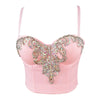 Women Tank Tops Sexy Sequined Diamond Bra Woman Clothes Push Up Bustier Club y2k Crop Top Party Ladies Corset Blusas Ropa Mujer