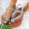 New Round Toe Flat Bottom Lightweight Comfortable Casual Beach Sandals Solid Color Simple Versatile Women's Shoes Zapatos Mujer