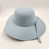 Elegant Ladies Rhinestone Fedora Hat Dome Hepburn Style Party Wedding Cap Felt Hat Women's Church Hat Large Brim Bucket Hat