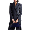 Slim Chic Double Breasted Women Pants Set High-end Female Two Pieces(Jacket+Trousers)أطقم بناطيل