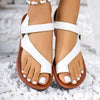 New Round Toe Flat Bottom Lightweight Comfortable Casual Beach Sandals Solid Color Simple Versatile Women's Shoes Zapatos Mujer