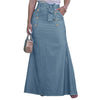 ZANZEA 2024 Fashion Women Denim Skirt Casual Bodycon Maxi Long Skirts Autumn High Waist Faldas Saia Elegant Party Overskirt Jupe