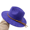 Suede 2023 New Fedora Men's and Women's Hat Autumn Panama Jazz Hat British Style Elegant Retro Fedora Wide brim Hat