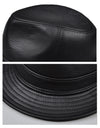 New 2023 Man High Quality Genuine Leather Formal Hat Jazz Gentleman Cow Skin Short Brim Black/Brown Top Hat Male Shows Perform