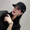 2024 New Pure Wool M Equestrian Cap Fedoras Women Autumn Winter High Quality All Match Cap Outdoor British Fashion Knights Hat