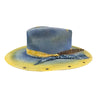 Homburg Top Hat with Exotic Ribbon Victorian Age Wool Top Hat Classical Rancher Hat for Boy Men Adults Wool