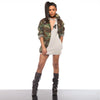 FAGADOER Casual Camouflage Printing Pocket Cargo Jackets Women Turndown Collar Button Long Sleeve Coats Fashion Matching Tops