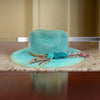 Homburg Top Hat with Exotic Ribbon Victorian Age Wool Top Hat Classical Rancher Hat for Boy Men Adults Wool