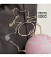 NEW Luxury Diamond Basketball Clutch Bags for Women Football Shape Wedding Party Purse and Handbag Gold Silver Evening Bag