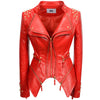 Fashion SX Women's Crocodile Rivet PU Jacket Perfect Shape Motorcycle Bicycle Jacket