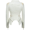 Fashion SX Women's Crocodile Rivet PU Jacket Perfect Shape Motorcycle Bicycle Jacket