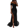 Sequin Pleated V-neck Maxi Dress Off-shoulder Gown Dress Elegant Evening Party Prom Dress with Off Shoulder Slim Sexy for Women