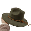 Suede 2023 New Fedora Men's and Women's Hat Autumn Panama Jazz Hat British Style Elegant Retro Fedora Wide brim Hat