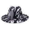 Fedora Wide Brim Print Tie Dye Men's and Women's Tweed Fashion Panama Hat Retro Gradient Jazz Hat Fedora Men