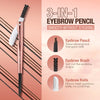 Waterproof Matte Eyebrow Pen Makeup Double Head Lasting Brown Non-Smudged Eye Brow Pencil Tint with Brush Cosmetics