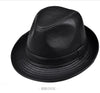 New 2023 Man High Quality Genuine Leather Formal Hat Jazz Gentleman Cow Skin Short Brim Black/Brown Top Hat Male Shows Perform