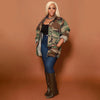 FAGADOER Casual Camouflage Printing Pocket Cargo Jackets Women Turndown Collar Button Long Sleeve Coats Fashion Matching Tops