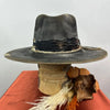 Ethnic style hats with worn out woven straps, pure wool felt hats, outdoor fashionable wool hats