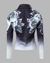 Tops Women 2023 Trendy Fashion Spring New Floral Ombre Print Long Sleeve Button Down Casual Daily Shirt All-Match