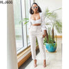 HLJ&GG Elegant OL Solid Color Belt Pencil Pants Women High Waisted Straight Trousers Spring New Office Lady Slim Bottoms 2024