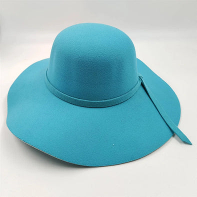 Elegant Ladies Rhinestone Fedora Hat Dome Hepburn Style Party Wedding Cap Felt Hat Women's Church Hat Large Brim Bucket Hat