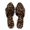 Leopard High Heels Slippers Women Bow Shoes Sexy Dress Sandals 2024 Summer New Slides Casual Pumps Walking Cozy Mujer Flip Flops