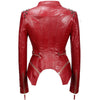 Fashion SX Women's Crocodile Rivet PU Jacket Perfect Shape Motorcycle Bicycle Jacket