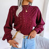 Autumn Winter Sexy Women's Sweater Fashion Knitted Long Sleeve Hollow Crop Top Casual Slim Sweaters Elegant Red Pullover 2023