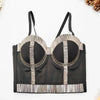 Women Tank Tops Sexy Sequined Diamond Bra Woman Clothes Push Up Bustier Club y2k Crop Top Party Ladies Corset Blusas Ropa Mujer