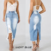 Denim Skirt for women Summer New Fashion Mid Calf Casual Large Size 5XL Loose Wild Bag Hip Women High Waist Slim Hip