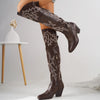 2023 Hot Sale Women's Vintage Embroidery Cowgirls Western Boots Shoes Plus Size Retro Concert Cowboy Over The Knee High Boot