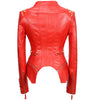 Fashion SX Women's Crocodile Rivet PU Jacket Perfect Shape Motorcycle Bicycle Jacket