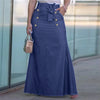 ZANZEA 2024 Fashion Women Denim Skirt Casual Bodycon Maxi Long Skirts Autumn High Waist Faldas Saia Elegant Party Overskirt Jupe