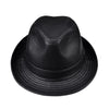 New 2023 Man High Quality Genuine Leather Formal Hat Jazz Gentleman Cow Skin Short Brim Black/Brown Top Hat Male Shows Perform