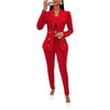 High Waist 2 Pcs/Set Stylish Slim Cardigan Lady Business Two-Piece Set Office Lady Business Suit Cardigan   for Work