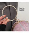 NEW Luxury Diamond Basketball Clutch Bags for Women Football Shape Wedding Party Purse and Handbag Gold Silver Evening Bag