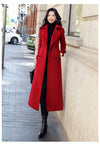 Women‘s Coat Winter Korean Fashion Long Coated Thickened Woolen Winter Coat for Women Black Coat Harajuku