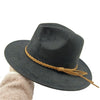 Suede 2023 New Fedora Men's and Women's Hat Autumn Panama Jazz Hat British Style Elegant Retro Fedora Wide brim Hat