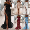 Sequin Pleated V-neck Maxi Dress Off-shoulder Gown Dress Elegant Evening Party Prom Dress with Off Shoulder Slim Sexy for Women