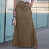 ZANZEA 2024 Fashion Women Denim Skirt Casual Bodycon Maxi Long Skirts Autumn High Waist Faldas Saia Elegant Party Overskirt Jupe