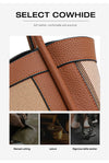 2024 New Retro Checkered Women's Handbag Fashionable and Advanced Large Capacity Canvas with Cowhide Mother and Child Bag