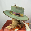 Ethnic style hats with worn out woven straps, pure wool felt hats, outdoor fashionable wool hats