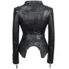 Fashion SX Women's Crocodile Rivet PU Jacket Perfect Shape Motorcycle Bicycle Jacket