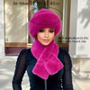 Women's 2pcs Set: Cozy Faux Fur Hat & Scarf Combo - Warm, Knit Winter Ear Warmer with Button Closure, Solid Color, Hand Wash Only