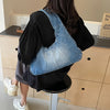 Fashionable denim casual shoulder bag, new trendy and specially designed trendy underarm bag, women's daily shopping bag