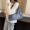 Fashionable denim casual shoulder bag, new trendy and specially designed trendy underarm bag, women's daily shopping bag