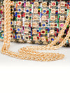 Vibrant Rhinestone Clutch Bag - Luxurious Chain Shoulder Bag with Dazzling Shiny Finish and Exquisite Glittering Details - Perfect for Stylish Women, Ideal for Glamorous Parties, Formal Prom Events, Elegant Banquets, and Even