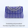 Vibrant Rhinestone Clutch Bag - Luxurious Chain Shoulder Bag with Dazzling Shiny Finish and Exquisite Glittering Details - Perfect for Stylish Women, Ideal for Glamorous Parties, Formal Prom Events, Elegant Banquets, and Even